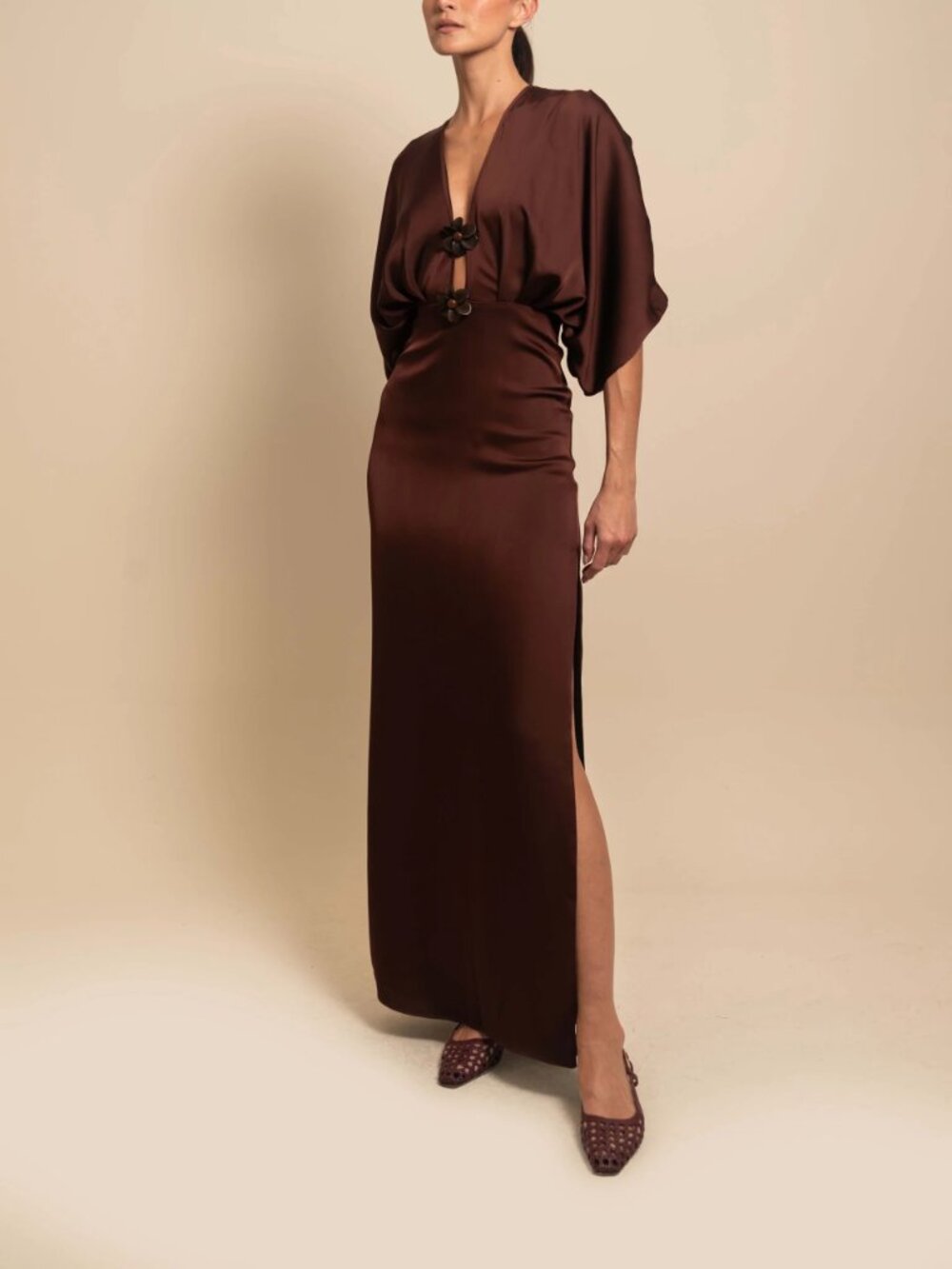 AZULU Abbey Dress - Espresso/S